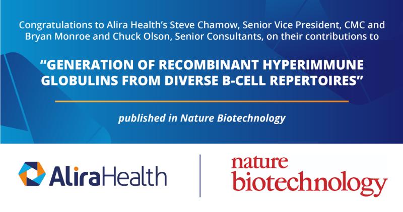 “Generation of recombinant hyperimmune globulins from diverse B-cell repertoires” publication in Nature Biotechnology